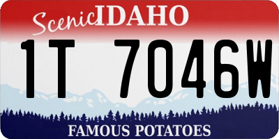 ID license plate 1T7046W