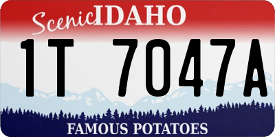 ID license plate 1T7047A