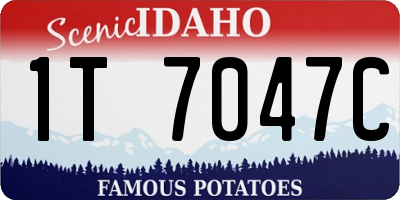 ID license plate 1T7047C