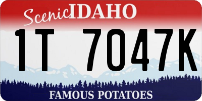 ID license plate 1T7047K