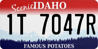 ID license plate 1T7047R
