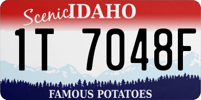 ID license plate 1T7048F