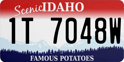 ID license plate 1T7048W