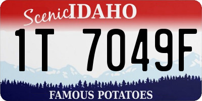 ID license plate 1T7049F