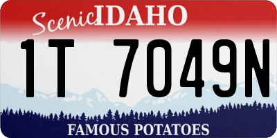 ID license plate 1T7049N