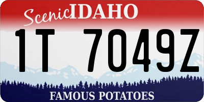 ID license plate 1T7049Z