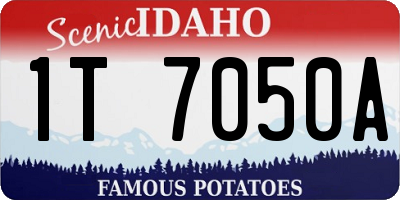 ID license plate 1T7050A