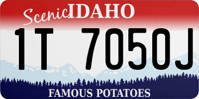 ID license plate 1T7050J