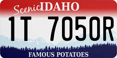 ID license plate 1T7050R