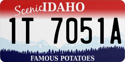 ID license plate 1T7051A