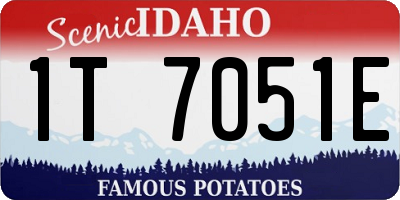 ID license plate 1T7051E