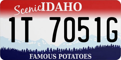 ID license plate 1T7051G