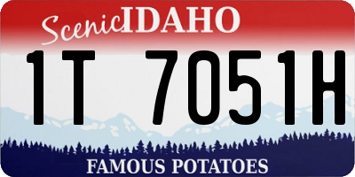 ID license plate 1T7051H