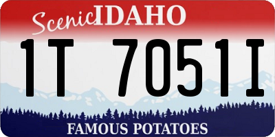 ID license plate 1T7051I