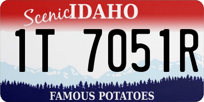 ID license plate 1T7051R