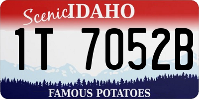 ID license plate 1T7052B