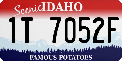 ID license plate 1T7052F