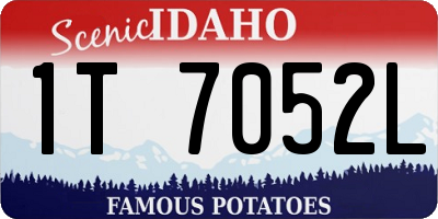 ID license plate 1T7052L