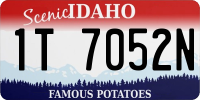 ID license plate 1T7052N