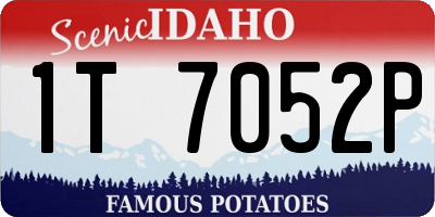ID license plate 1T7052P