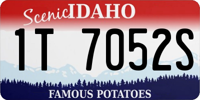 ID license plate 1T7052S