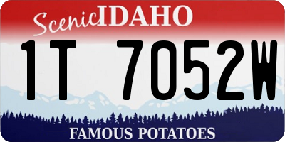 ID license plate 1T7052W
