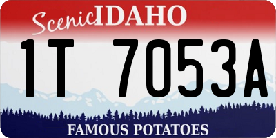 ID license plate 1T7053A