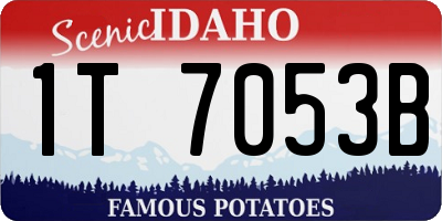 ID license plate 1T7053B