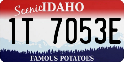 ID license plate 1T7053E