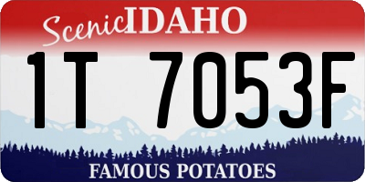 ID license plate 1T7053F