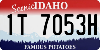 ID license plate 1T7053H