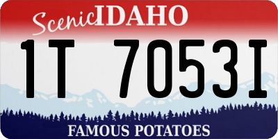 ID license plate 1T7053I
