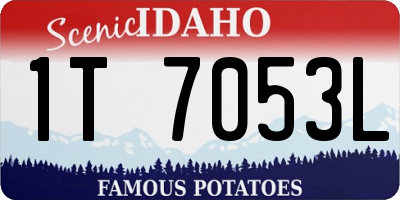 ID license plate 1T7053L