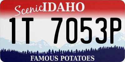 ID license plate 1T7053P