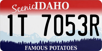 ID license plate 1T7053R