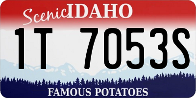 ID license plate 1T7053S