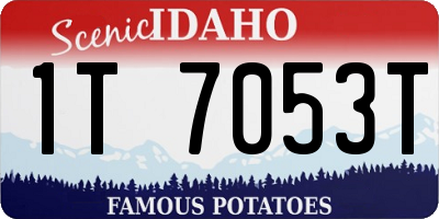 ID license plate 1T7053T