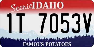 ID license plate 1T7053V