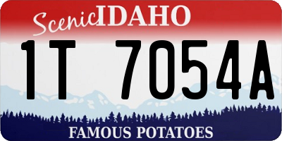 ID license plate 1T7054A