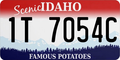 ID license plate 1T7054C