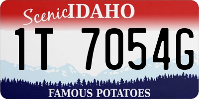 ID license plate 1T7054G