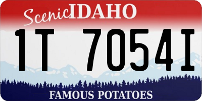 ID license plate 1T7054I