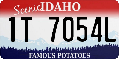 ID license plate 1T7054L