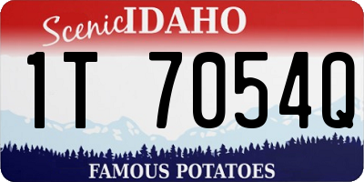 ID license plate 1T7054Q