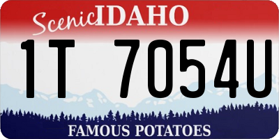 ID license plate 1T7054U
