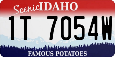 ID license plate 1T7054W