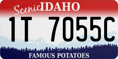 ID license plate 1T7055C
