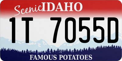 ID license plate 1T7055D