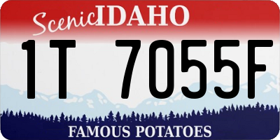 ID license plate 1T7055F