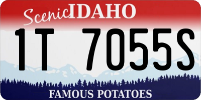 ID license plate 1T7055S